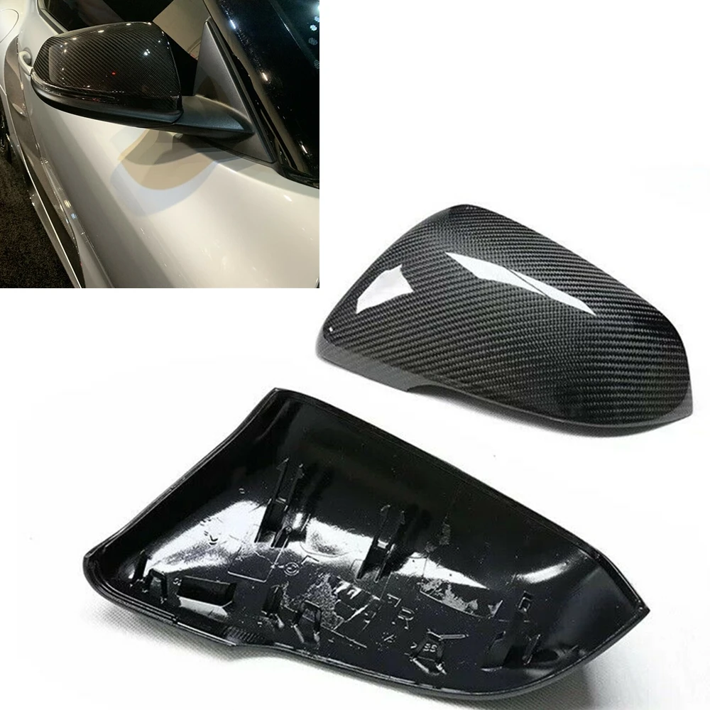 

Rear View Mirror Cover For Toyota GR Supra A90 X1 F48 Z4 G29 X2 Replacement Carbon Fiber Car Exterior Rearview Cap Shell Clip On