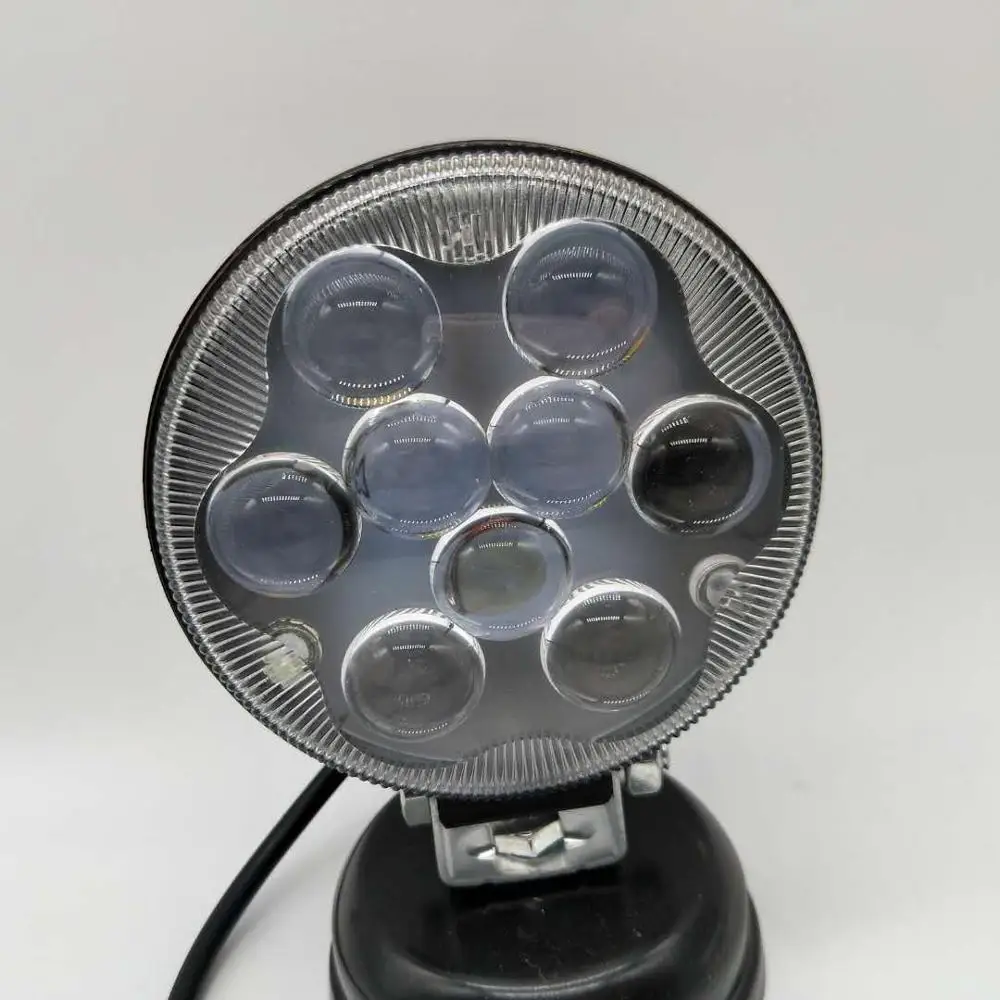 1 шт. белый 27 Вт 6000K Водонепроницаемый круглый светодиодный Ночной светильник, прожекторы для мотоцикла, внедорожника, грузовика, автомобиля, лодки