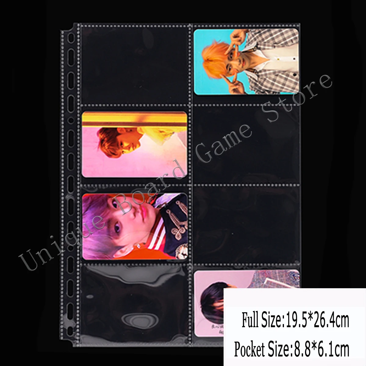 Álbum de fotos macio a4 b5 6.1*8.8cm, página para cartões de jogos de tabuleiro, proteção para coleção, álbum à prova de poeira, 20 peças