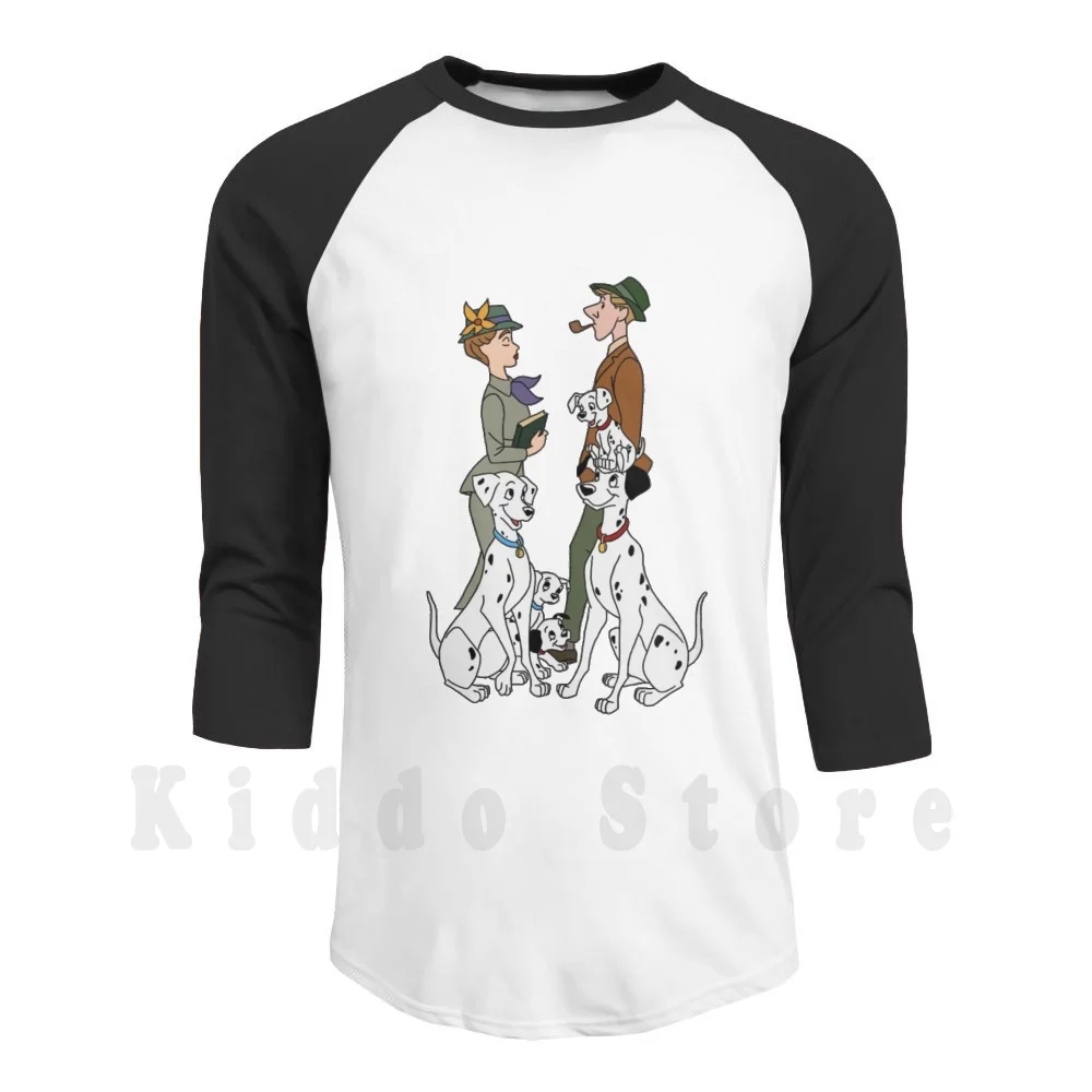 Hoodies 101 Dálmatas Manga Longa Dalmatas Cães Anos 80 101 Dálmatas
