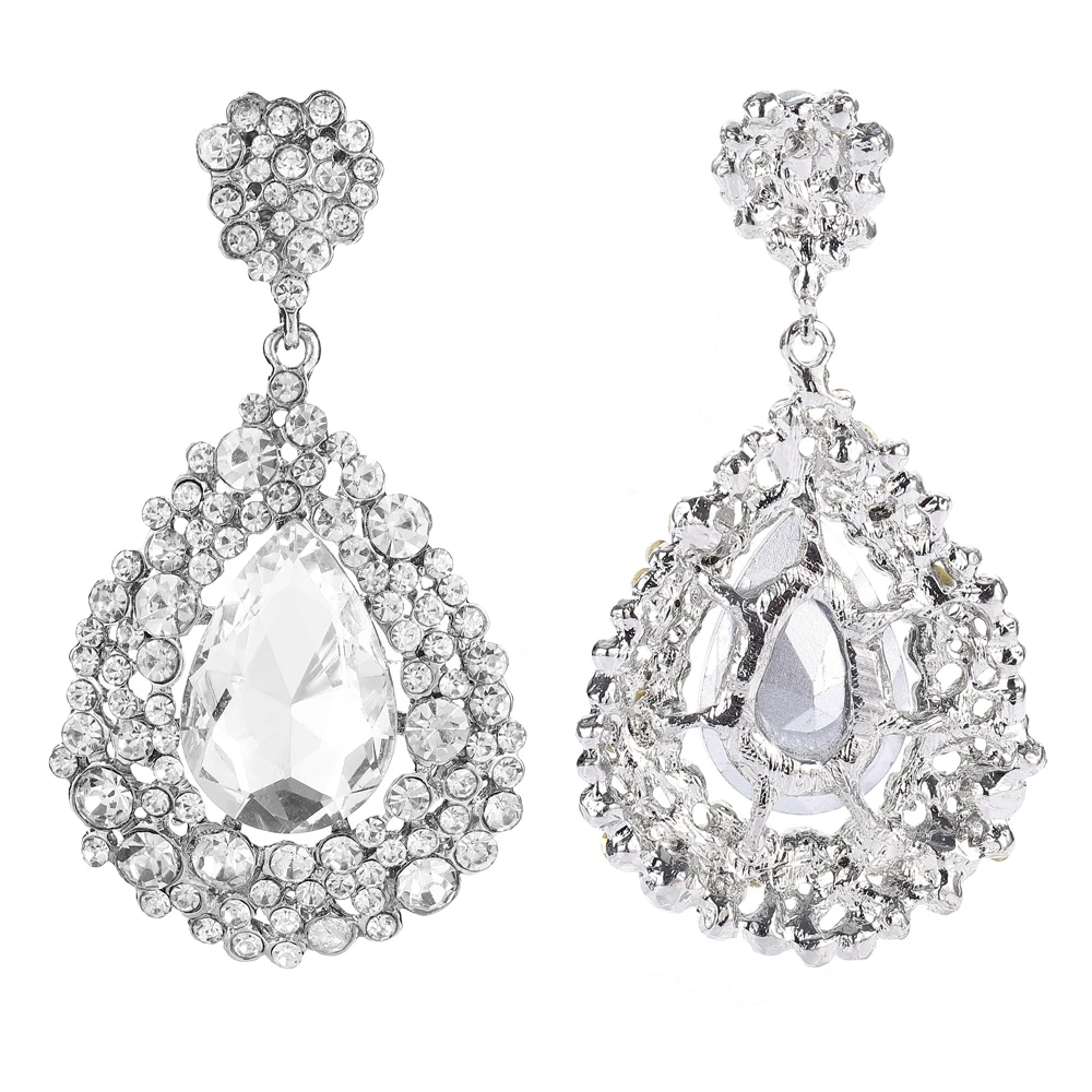 FARLENA Fashion Shining Austrian Crystal Earrings Long Earrings for Women Elegant Wedding Earrings 2021