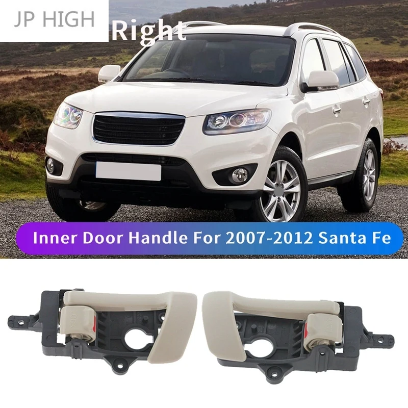 

Left +Right Side Interior Inner Door Handle Beige for 2007-2012 Hyundai Santa Fe 82610-2B010 82620-2B010