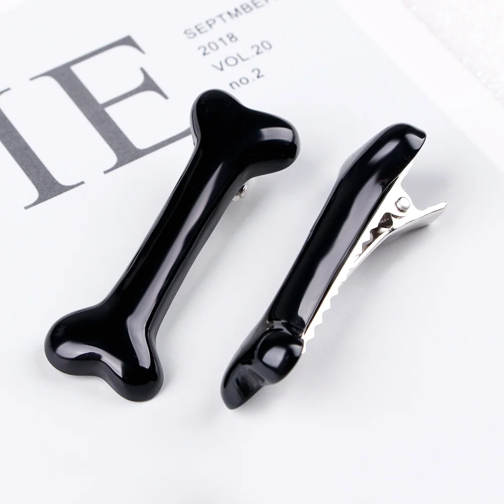 2 Pcs Women Dog Bone Design Hairpin Fashion Creative Popular Hair Clips Girls Charm Lovely Barrettes Styling Tools Accessories