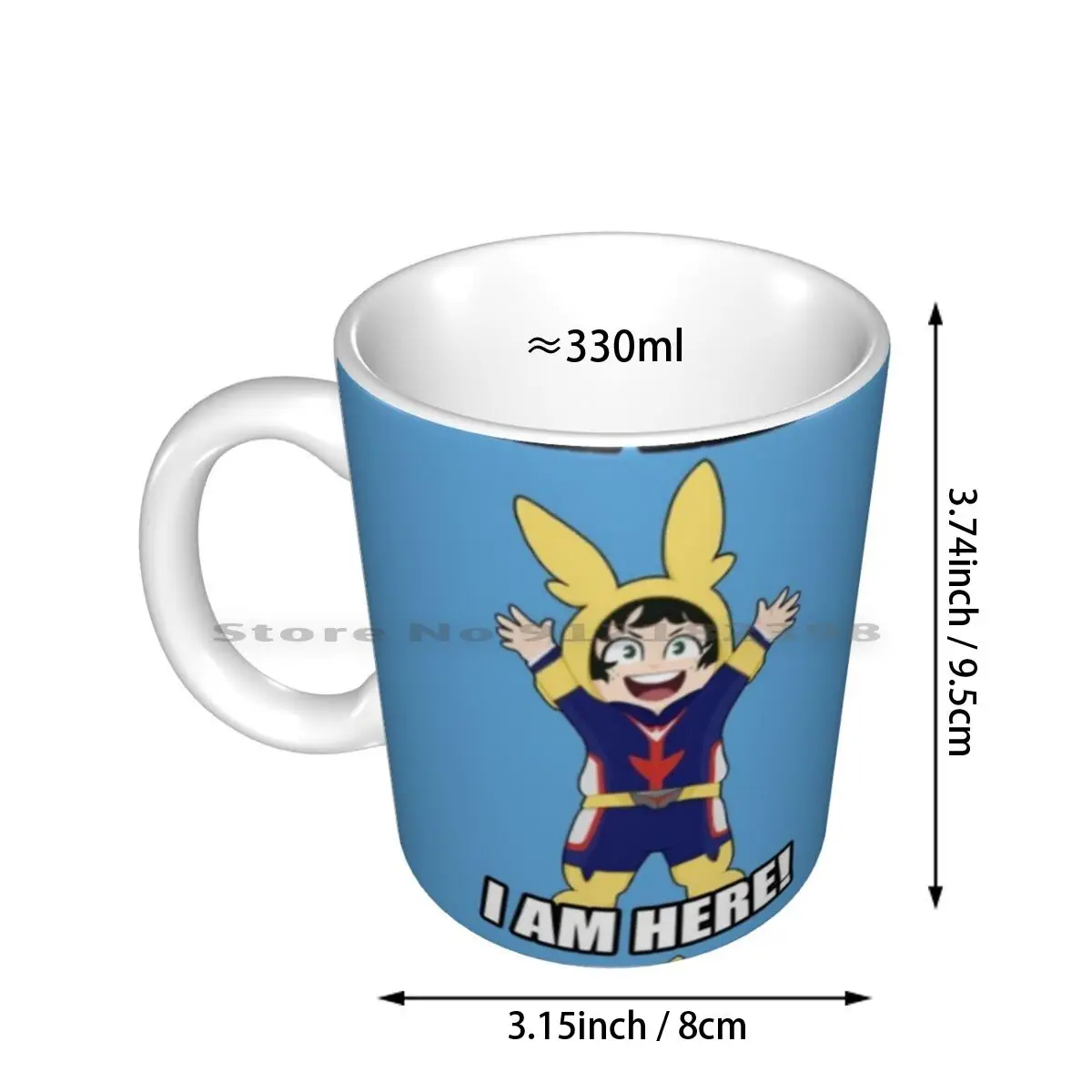 Young Deku-I Am Here! Ceramic Mugs Coffee Cups Milk Tea Mug Boku No Hero Academia Midoriya Deku Midoriya Izuku All Might I Am