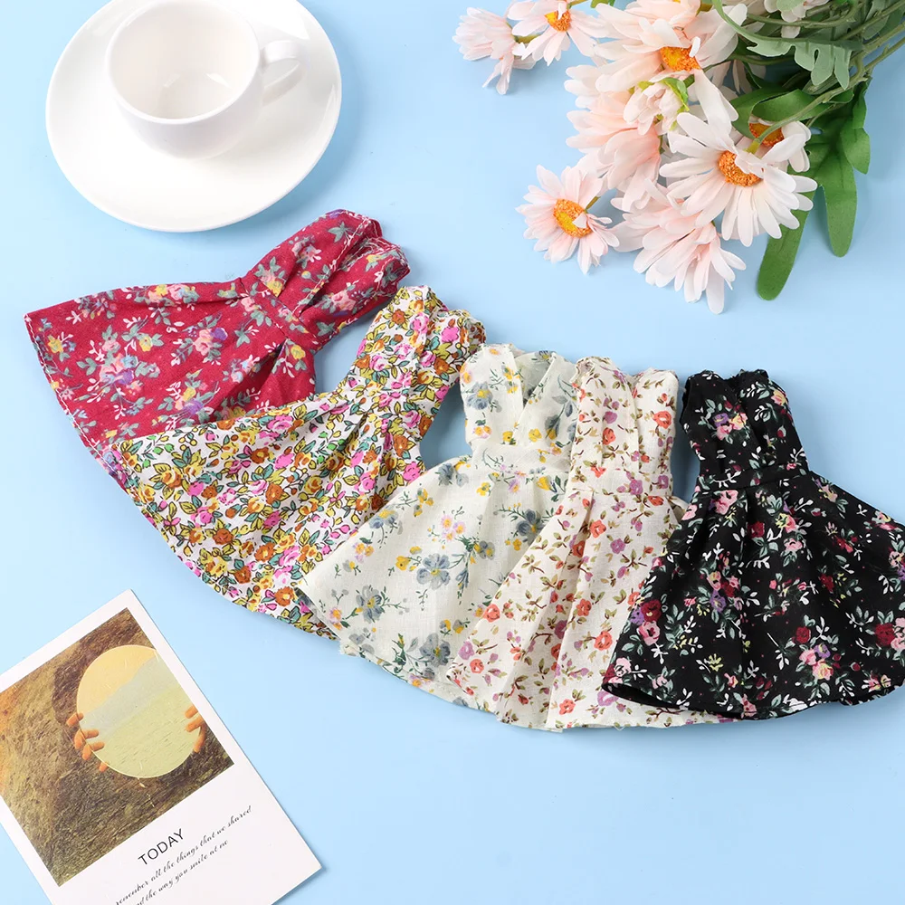 2022 Doll Dress Fashion Girl Floral Clothes ​Handmade Girl Clothes Doll Floral Dresses DIY Gift Toys For 30cm Doll Accessories