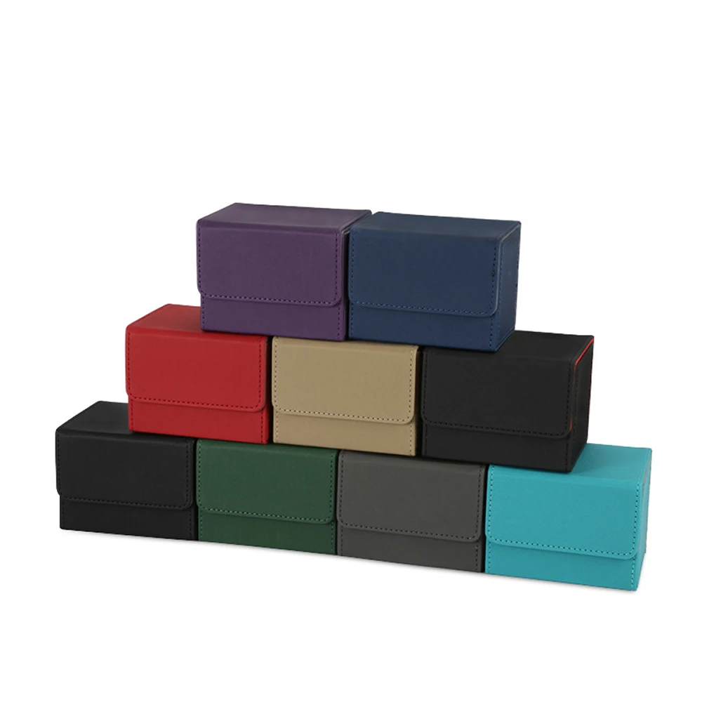 

100+ Card Box YGO Card Storage Box high-grade PU leather container game card holder collection card for PTCG DTCG MTG