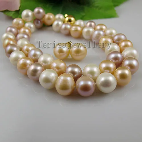 New Arrival Terisa Pearl Jewelry Store Multicolor Natural 8-9MM Real Freshwater Pearl Necklace Earring Wedding Party Women Gift