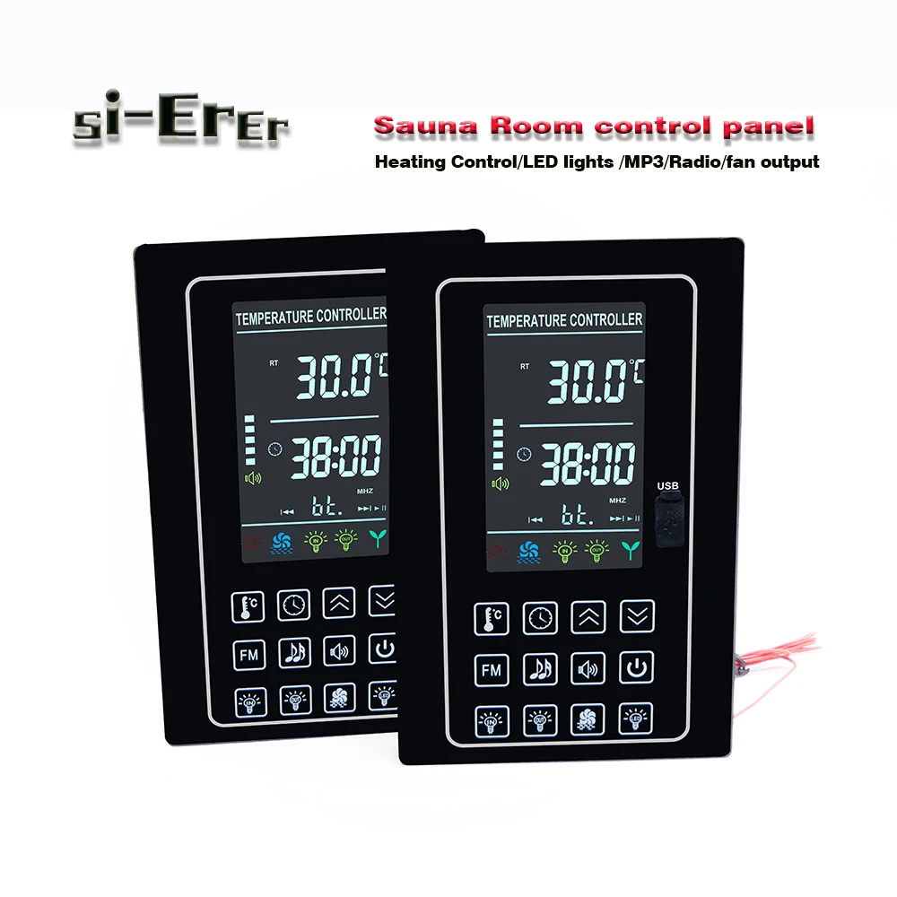 110V 220V 30A temperature controller, used in sauna room, 813 color screen multifunctional temperature controller