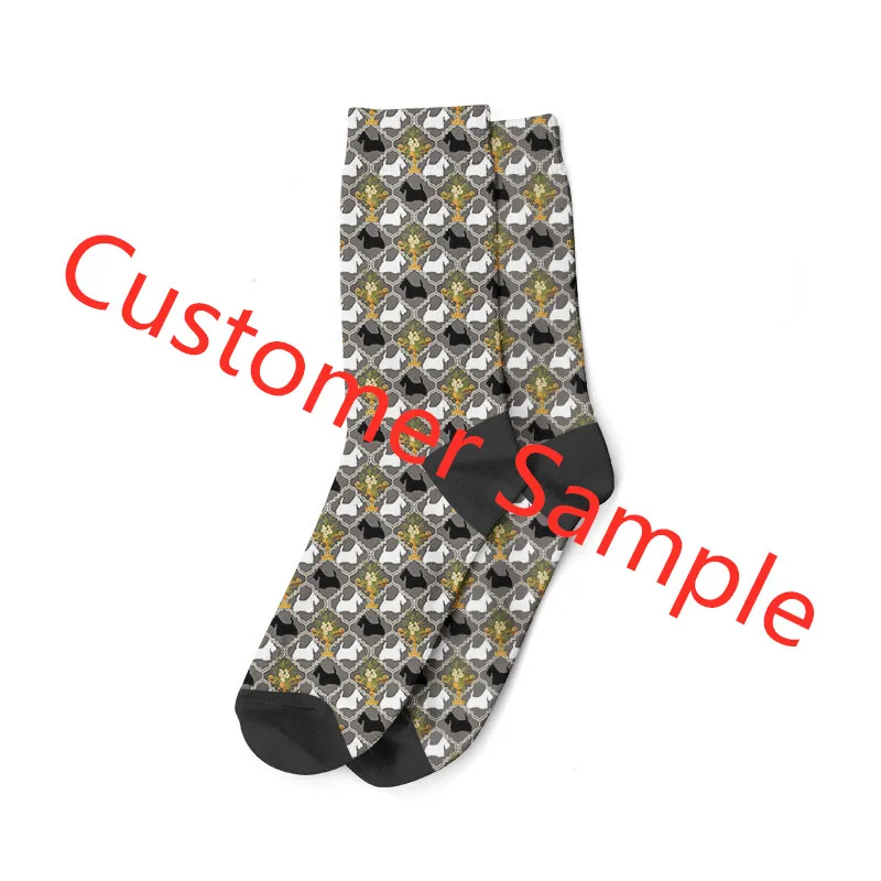 Hot Factory Custom Long Socks Fashion 3D Print Logo Design Character Landscape Men Women Casual Winter Warm Calf Socks For Gift