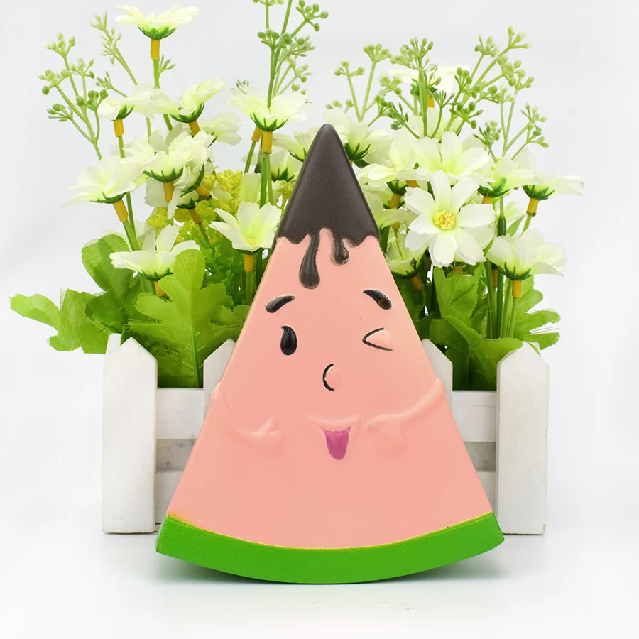 Cute Watermelon Squishy Toys for Children Funny Fruit Anti stress Slow Rising Squishies Baby Toy Office Kitchen Home Decoration