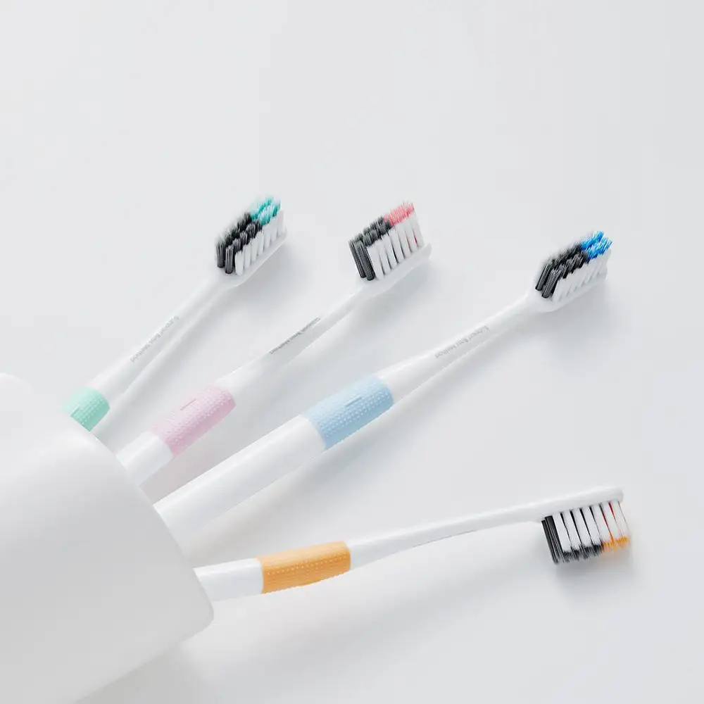 Original Youpin Doctor B Bass Method Tooth brush 4 Colors/set Include Travel Box DR.BEI Deep Cleaning Toothbrush