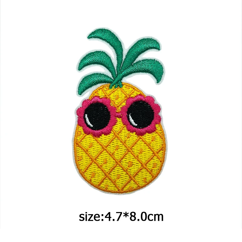 Serie gialla cartone animato ricamo patch ape alfabeto frutta scoiattolo ferro fai da te su toppe vestiti distintivo Applique decorazione