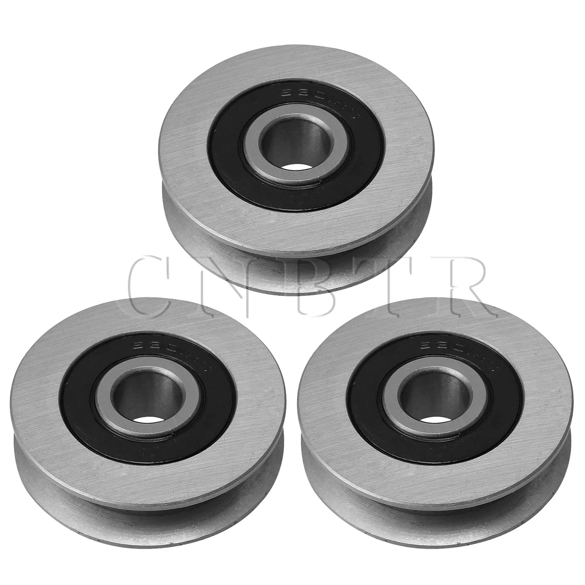 CNBTR 3x Bearing Steel Industrial Bearing Idler Pulley Load-Bearing 512KG 50mm