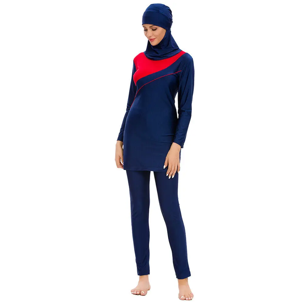 Maillot de bain pour femmes musulmanes, couverture complète, burkini modeste, bikini islamique, haut hijab, pantalon de bain, olympiques de natation, vêtements de plage