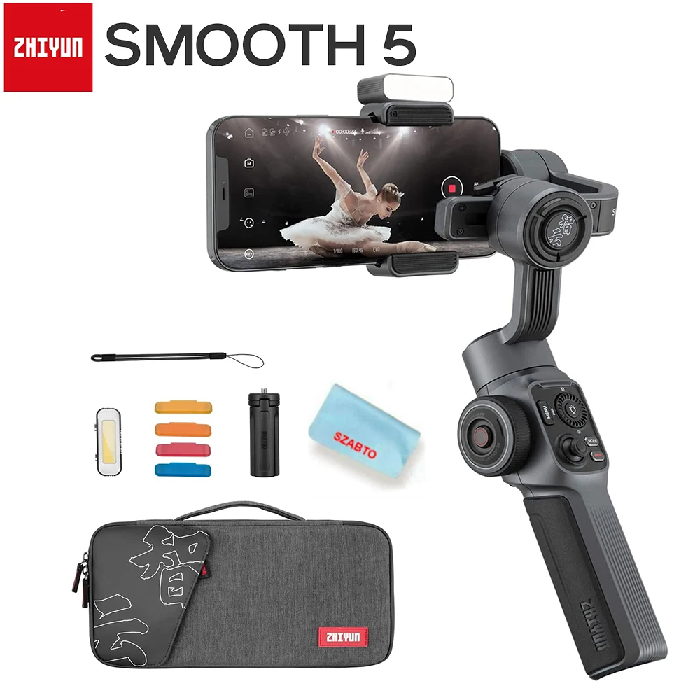 ZHIYUN Smooth 4 Smooth 5 3-Axis Handheld Phone Gimbal Stabilizer for Smartphones iPhone XS 11 HUAWEI Xiaomi Samsung Galaxy