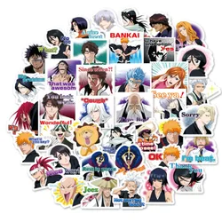 10/40pcs  Grim Reaper Japan Anime Graffiti Stickers Bleach Manga  Stickers Laptop Diy Kids Toys  Pvc Travel Decal Decor Stickers