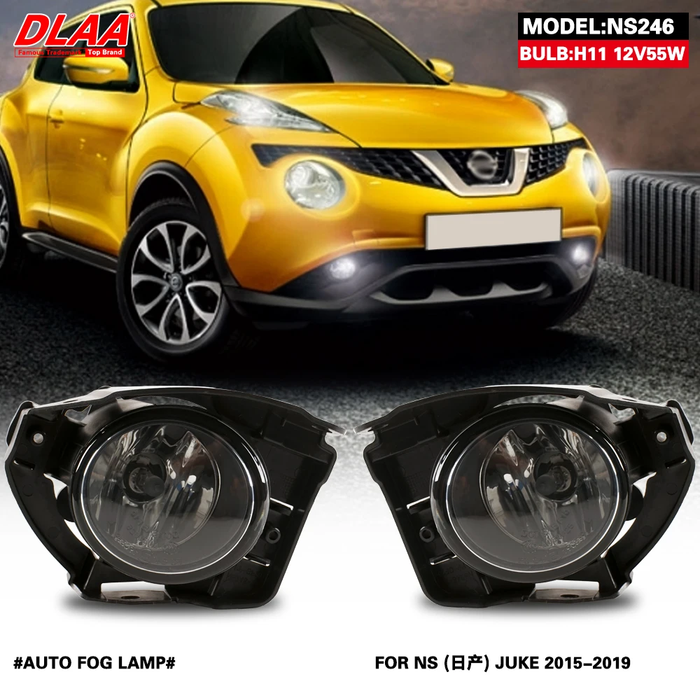 

DLAA For JUKE 2015 2016 2017 2018 2019 Front Fog Lights Car Styling Spot Light Fog Lamps With Switch - 1 Pair