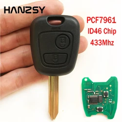 2 pulsanti chiave remota 433Mhz per Citroen Saxo Picasso Xsara Berlingo chiave auto completa con ID46 Chip PCF7961 SX9 lama