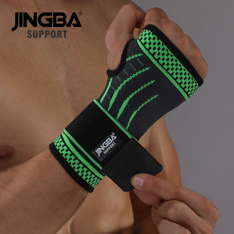 JINGBA SUPPORT Hot 1PCS Nylon Bandage knee protector+wristband Support+ankle support+basketball knee pads Tennis Badminton Brace