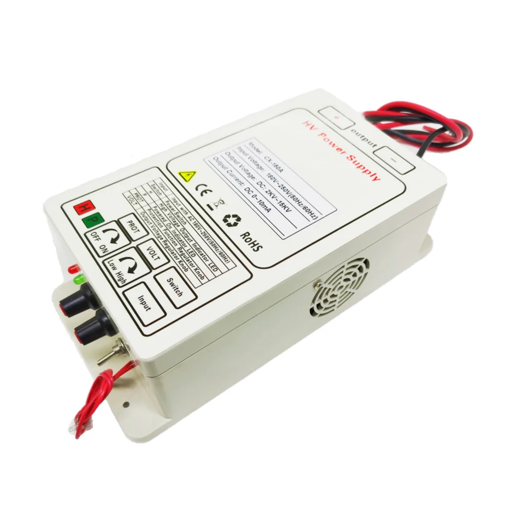 High Voltage Power Supply   2KV - 15KV CX-150A     ,Electrostatic Ionization   , Spraying ,  Cleaner Air Purification