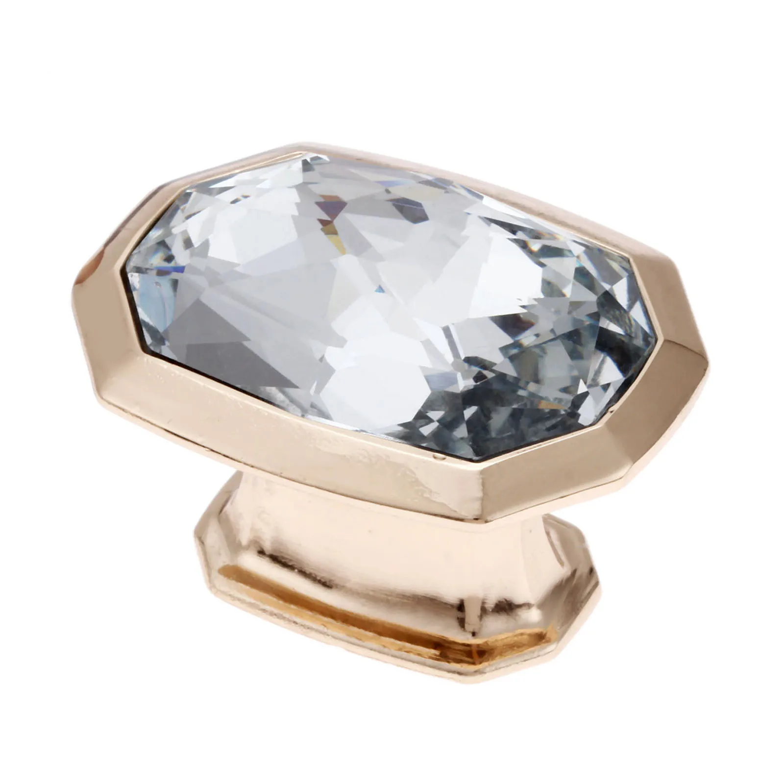 1Pc Diamond Shape Crystal Glass Knob Door Drawer Cupboard Pull Kitchen Cabinet Wardrobe Handles Furniture Hardware 51x39x37mm