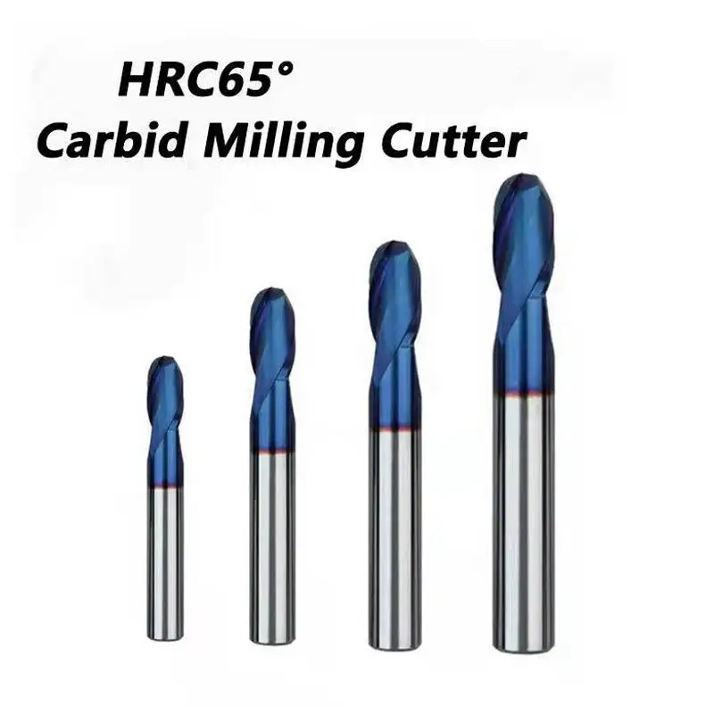 

Шаровая концевая фреза Hrc 65 2 флейты Шаровая концевая фреза из карбида вольфрамовой стали Специальная сферическая концевая фреза из нержавеющей стали