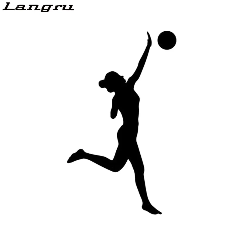 

Langru 10.4cm*17.4cm Volleyball Sports Game Girl Decor Vinyl Stickers Decals Car Accessories Jdm