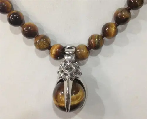 

ddh003808 8MM GENUINE TIGER EYE ROUND BEADS NECKLACE & PENDANT 28% Discount