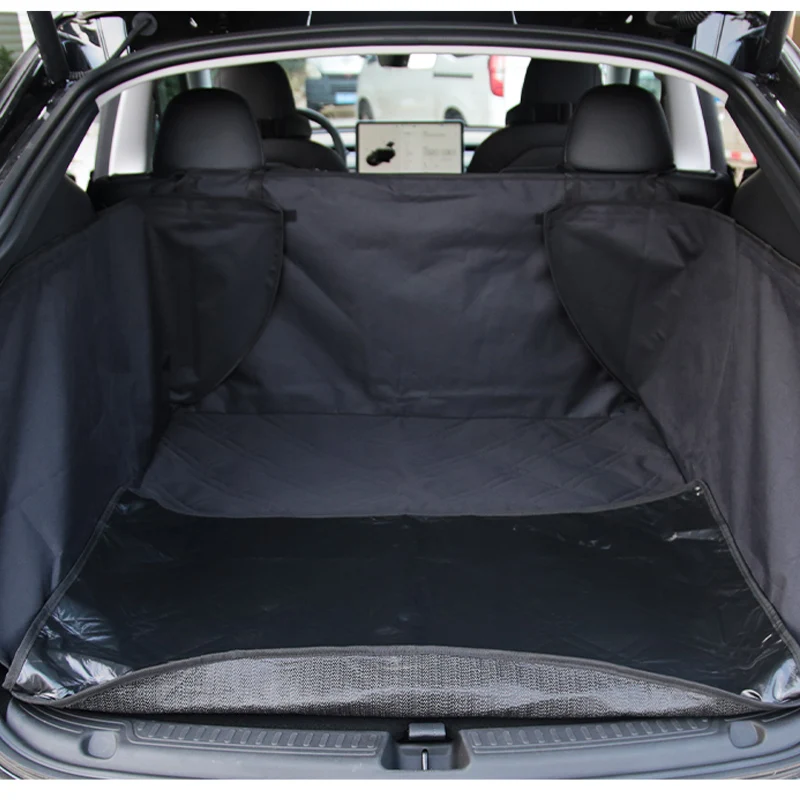 for Tesla Model Y 2024 HW4.0 Rear Trunk Dog Seat Cover Car Pet Mat Oxford Waterproof Pad Bed Interior Protection Accessories