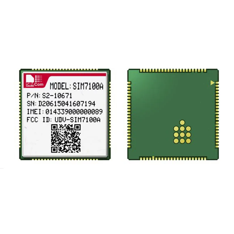 SIMCOM SIM7100A LTE Cat-3 وحدة LCC نوع LTE-FDD رباعية النطاق B2/B4/B5/B17 ثنائي النطاق UMTS/HSDPA/HSPA + B2/B5