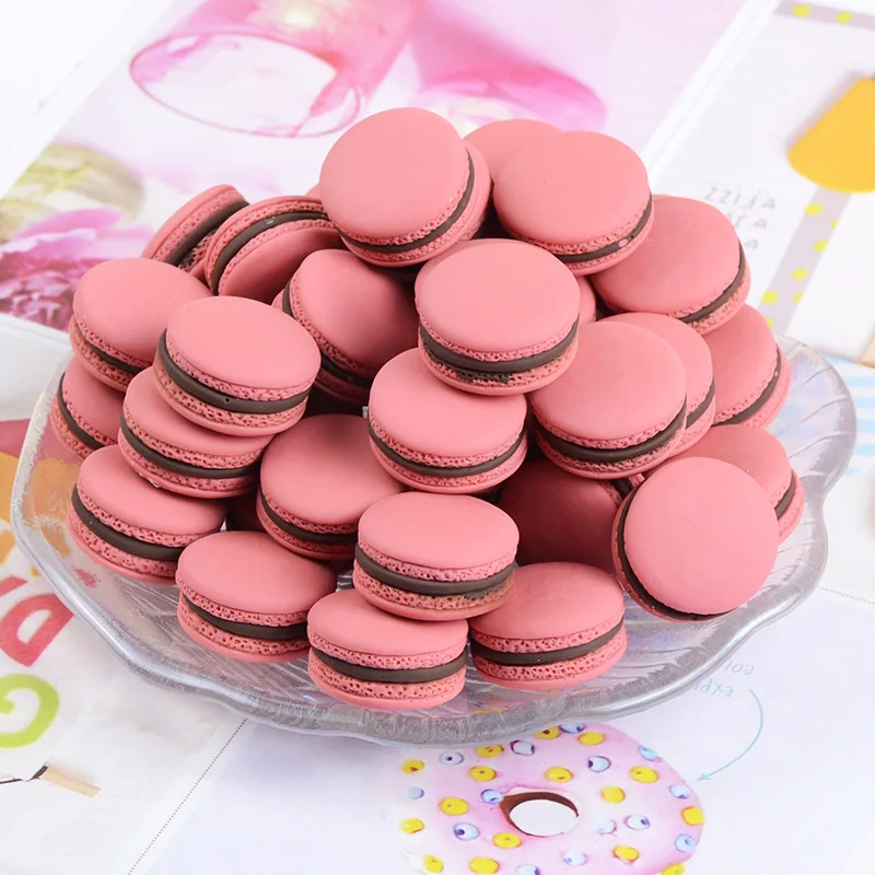 5pcs 23mm Macaron Candy Fake Sweet Sugar Artificial Food Miniature Dollhouse Ornament Decoration Home Decor DIY Accessories