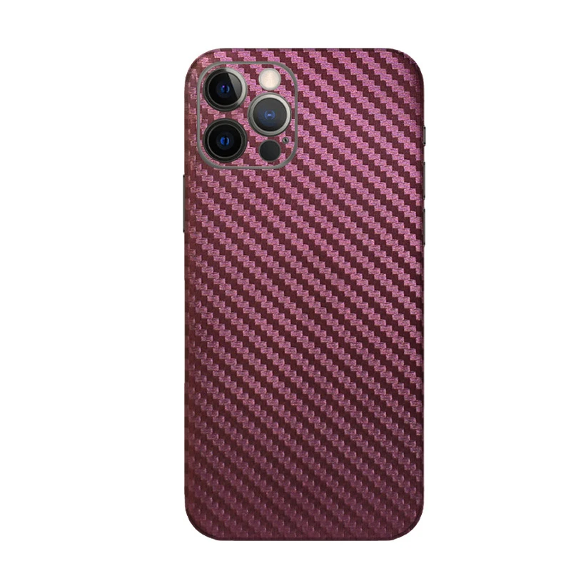 3D Discolored Carbon Fiber Phone Skin For iPhone 14 Pro Max 13 Pro 12 Mini SE 2020 11 Pro Max XS XR 7 6S+ Gradient Decal Film