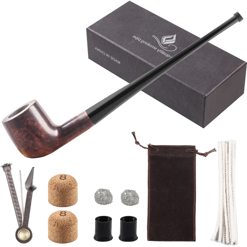 

manual Tobacco pipe,Tobacco smoking pipe,Accessories,3 in 1 scraper,Pipe cleaners Phoebe 9mm Easy to carr Gift box