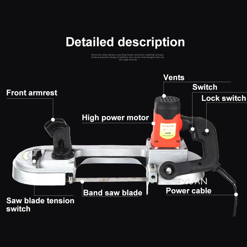 Multifunctional handheld vertical metal band saw machine horizontal small sawing machine cutting machine