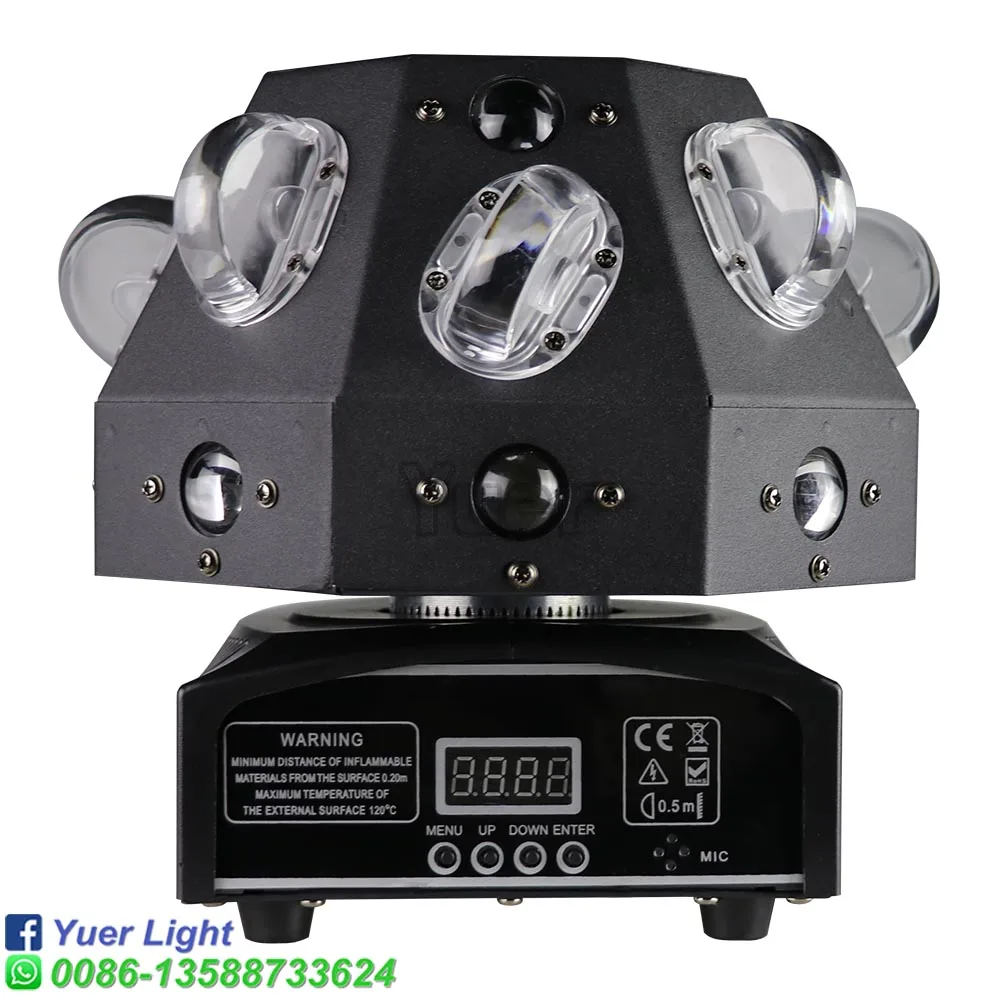 20X3W LED RGBW Stage Beam Moving Head Light RG Laser Patterns Projector DMX512 Music Control DJ Disco Party Bar Strobe Light