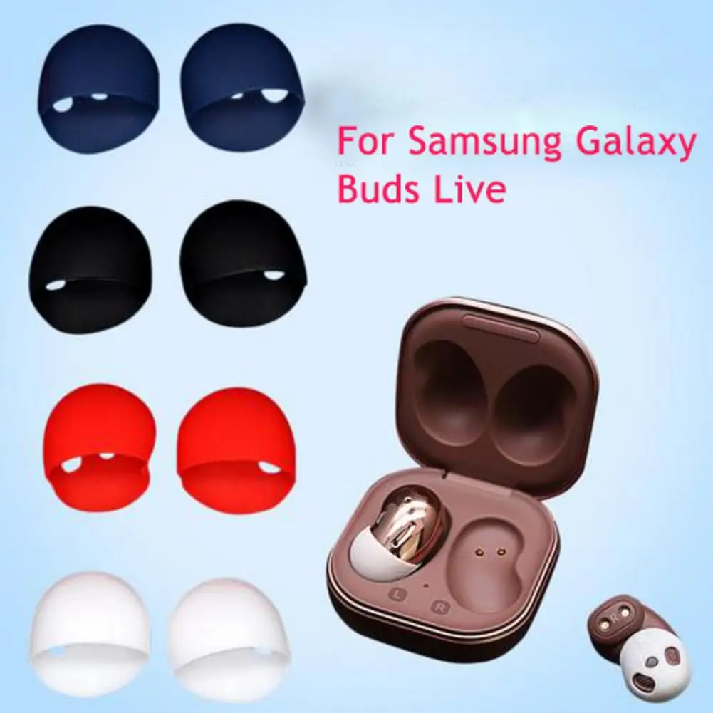 1 Pairs Ear Pads For Samsung Galaxy Buds Live Wireless Bluetooth Silicone Ear Caps Earphone Protective Case Earpads Earbuds Caps