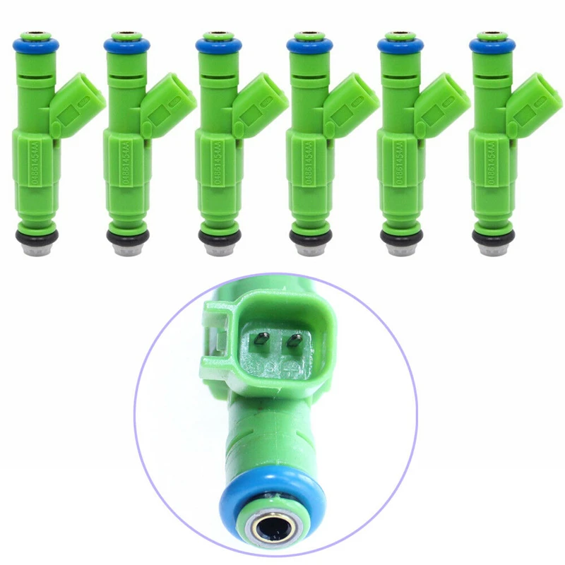 6PCS 0280156007 04861454AA Fuel Injectors For Chrysler Town & Country 2001-2007 Voyager 2001-2003 3.3L V6 Car Part