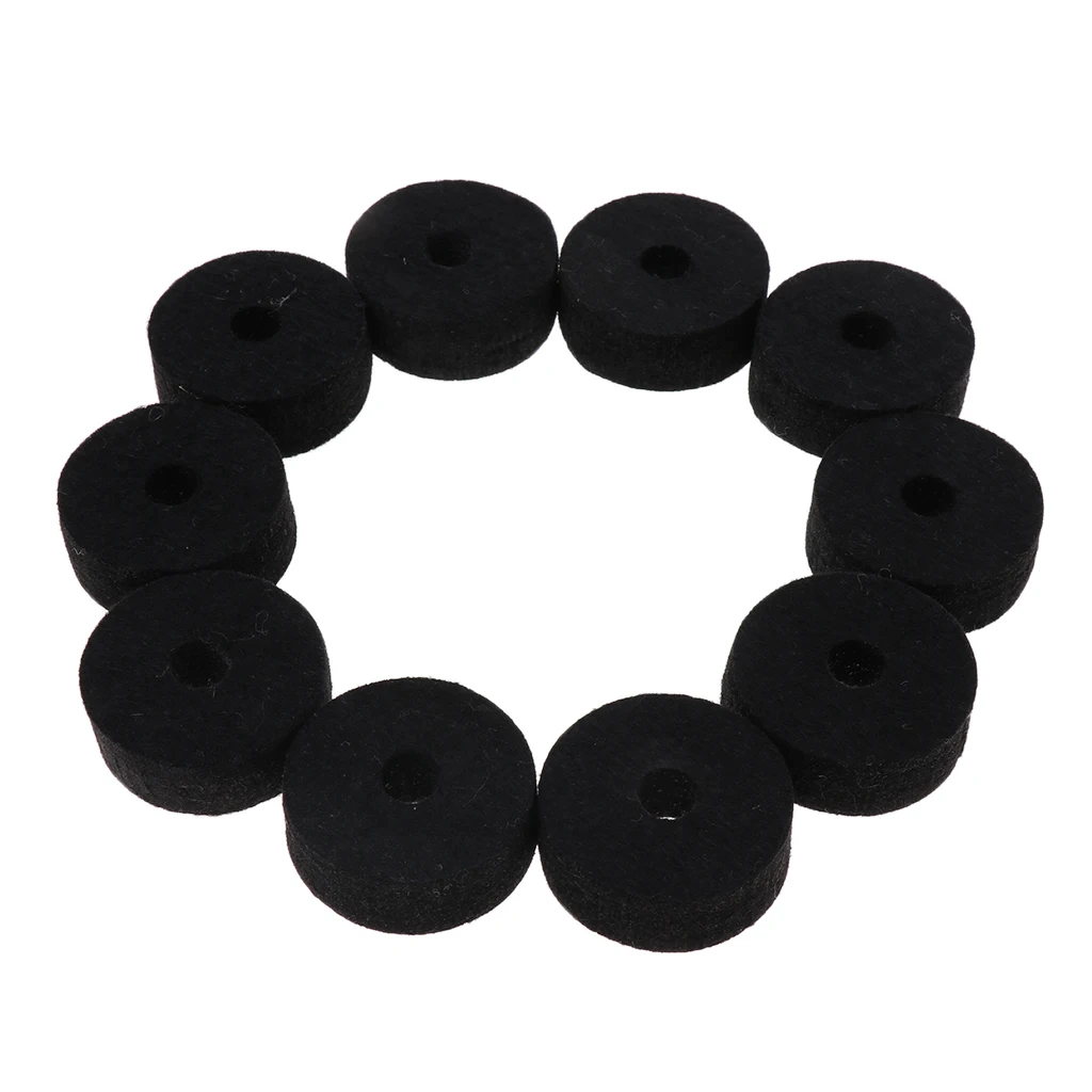 10pcs Thickness Cymbal Felts Hi Hat Washers Percussion Drum Kits Pad Cushion