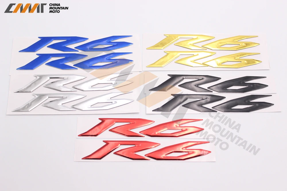 

Motorcycle Sticker 3D R6 case for YAMAHA YZF600 R6 1998-2014 LOGO Badge 99 00 01 02 03 04 05 06 07 08 09 10 11 12 13
