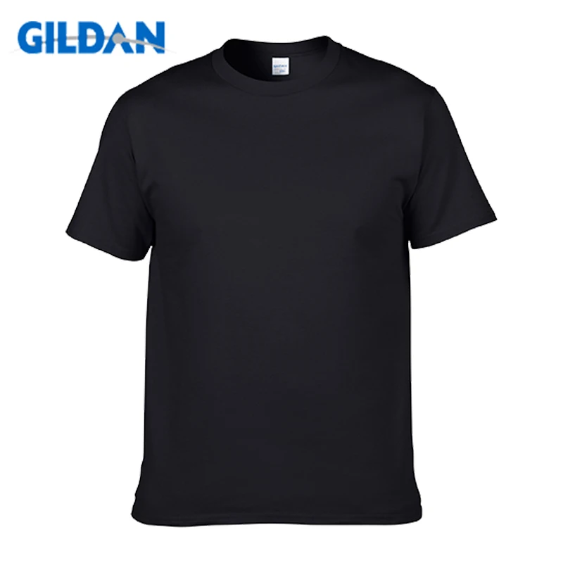 GILDAN Brand 100% Cotton Blank T-Shirt Men Short Sleeve Tshirts Solid Color Tee Shirt Homme Summer Men Clothing Plus Size XS-3XL