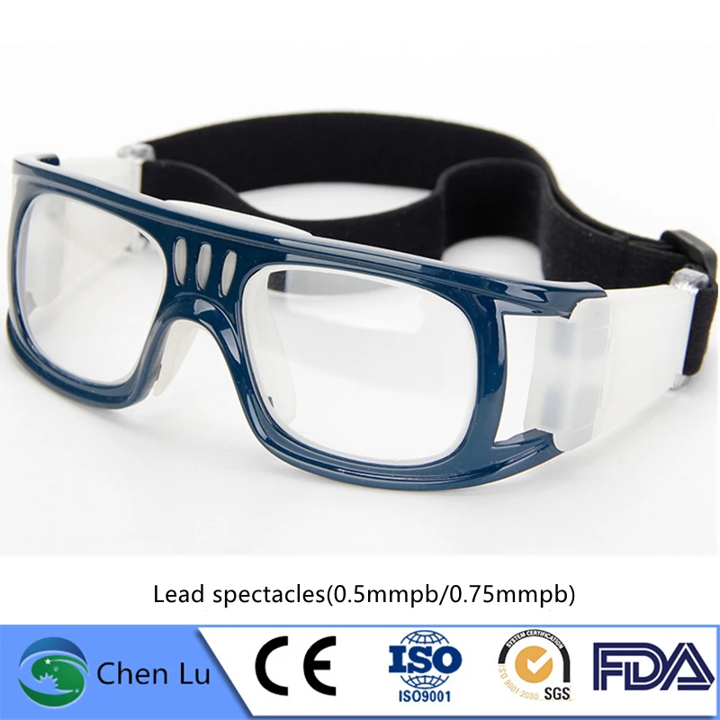 Lunettes de protection contre les rayons X et les rayons gamma recommandées, lunettes en plomb de type sport, rayonnement nucléaire, 0.5 mmpb,