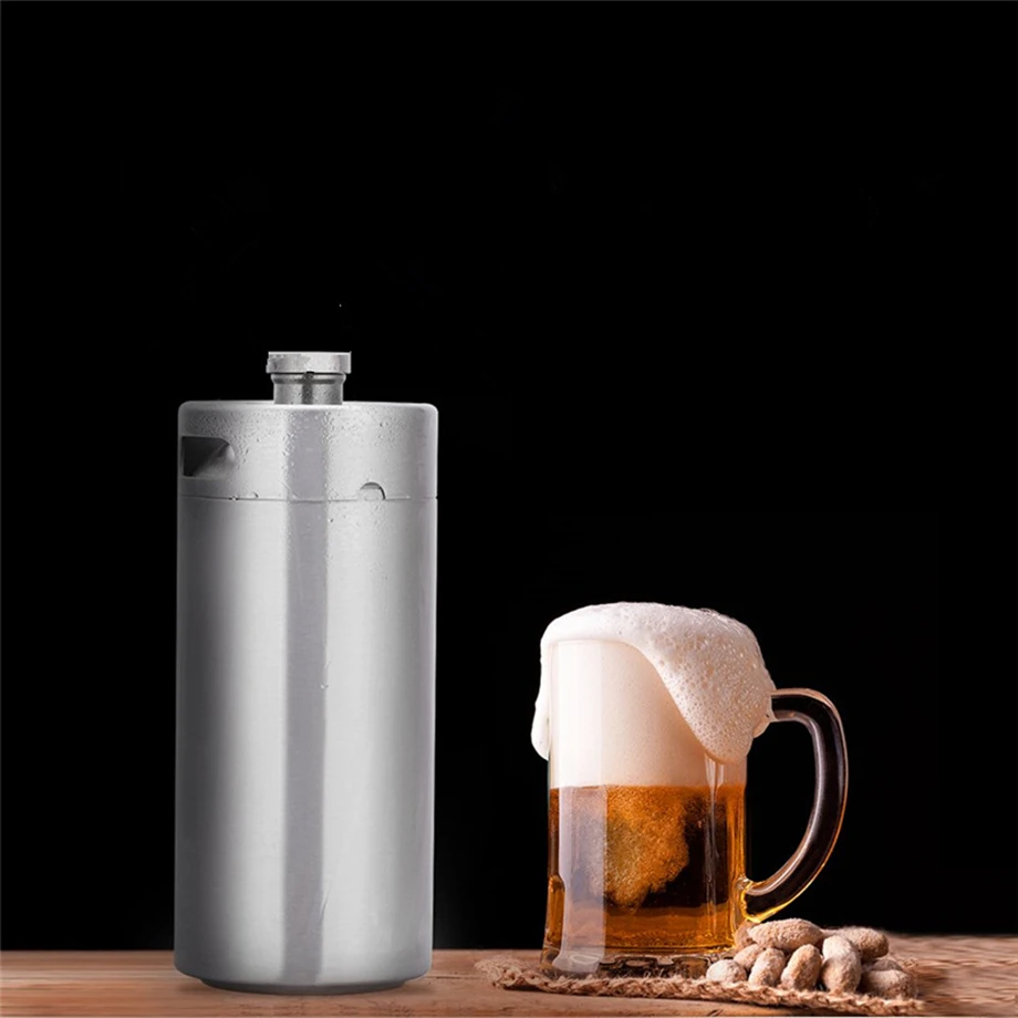 

30pcs/Lot 2L 3.6L Beer Keg With Release Valve Pressurized Growler Home Brewing Bottle Dispenser 18/8 Stainless Steel Jar