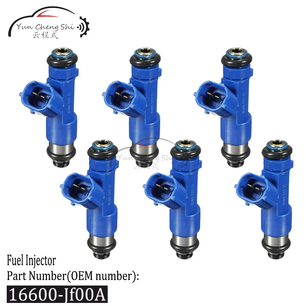 

6x Fuel Injector Nozzle 16600-JF00A 14002-AN001 14002AN001 14002 AN001 16600JF00A 16600 JF00A For Nissan GTR INFINITI G37 550cc