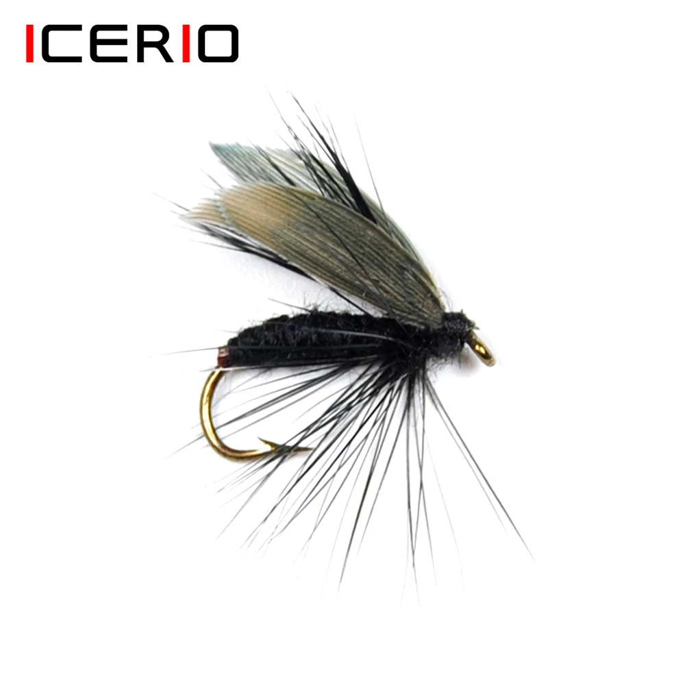 ICERIO Moscas Secas Gris Drake – Señuelos para Trucha Agua Dulce - imagen 2