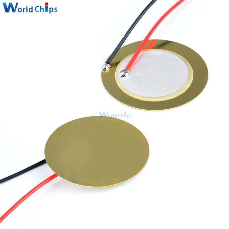 10 Pcs Piezoelectric Piezo Ceramic Wafer Plate Dia 27mm For Buzzer Loudspeaker