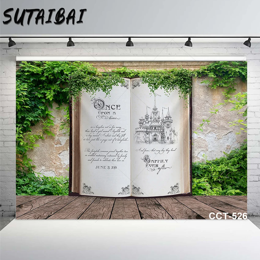 

Wedding Ceremony Backdrop Once Upon A Time Book Fairy Ancient Castle Princess Birthday Party Background Photography Photo Studio