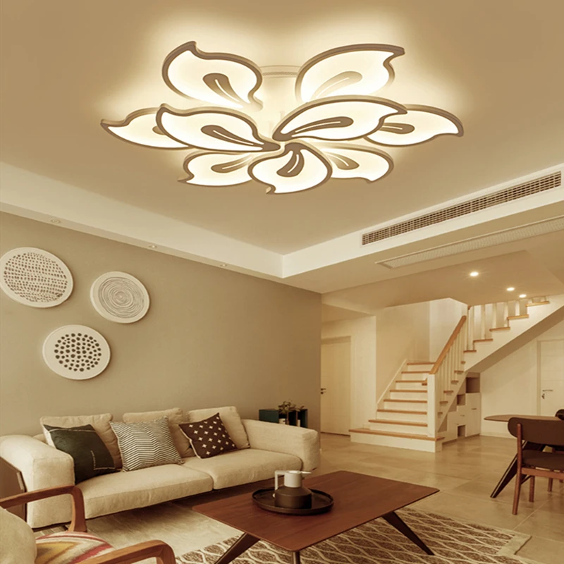 

New Modern Led Ceiling Lamp Simple And Light Luxury Living Room Bedroom Dining Acrylic Iron Art Indoor Household