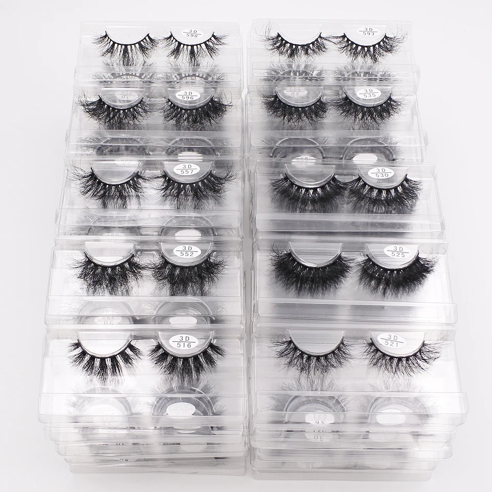 21 pairs ds lashes with paper box by standard shipping