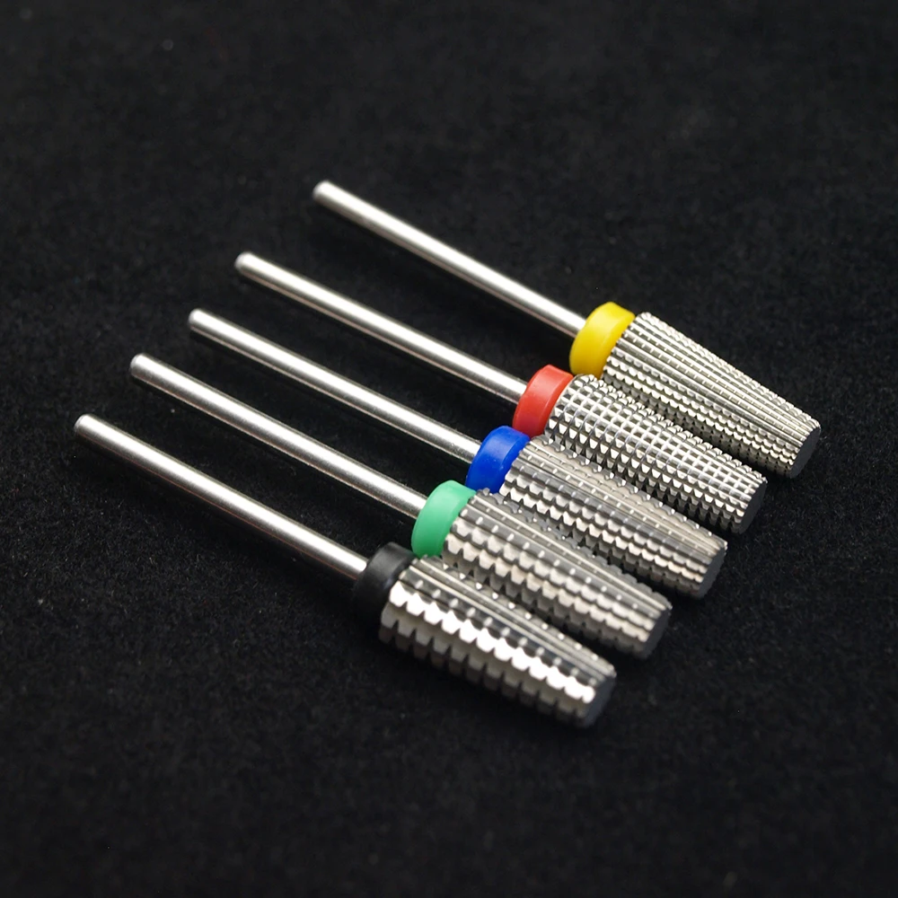 

Super Tapered Carbide Nail Drill Bits With Cut 3/32" Two-Way 5 in 1 Carbide Bit Drill Accessories Milling Cutter For Manicure