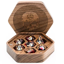 Wooden Dice Case, Storage Box, for 16mm D&D Dice, High Quality Dice Holder, Wooden Chest with Magnetic Lid, For Tabletop Games